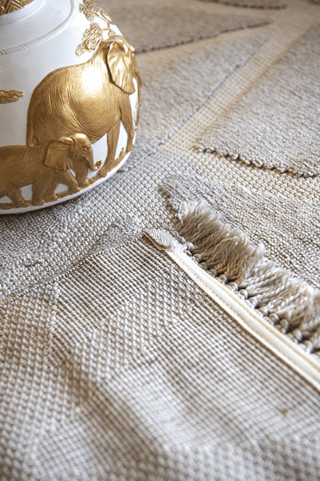 Evdeco Tina 7502 Bej Yumuşak Tuşeli Kesme Halı