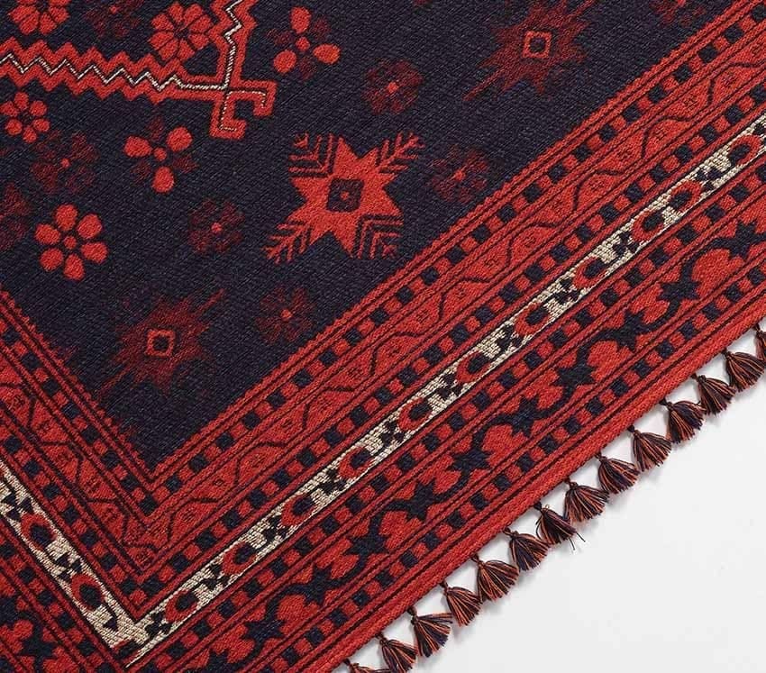 Evdeco Anatolia 15912 Lacivert Afgan Halısı - Lacivert - Evdeco