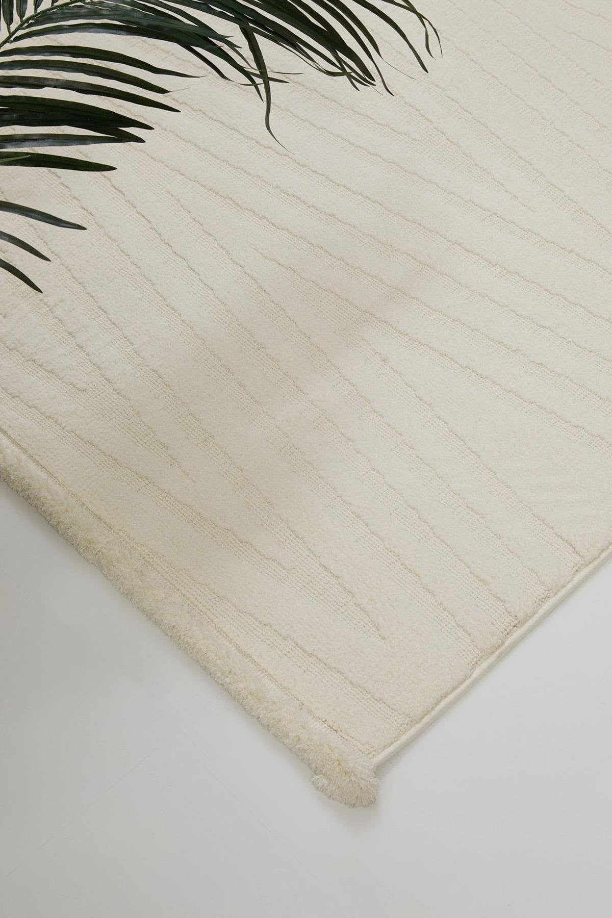 Seka Halı Elizya 3105 Krem Modern Kesme Yolluk Halı