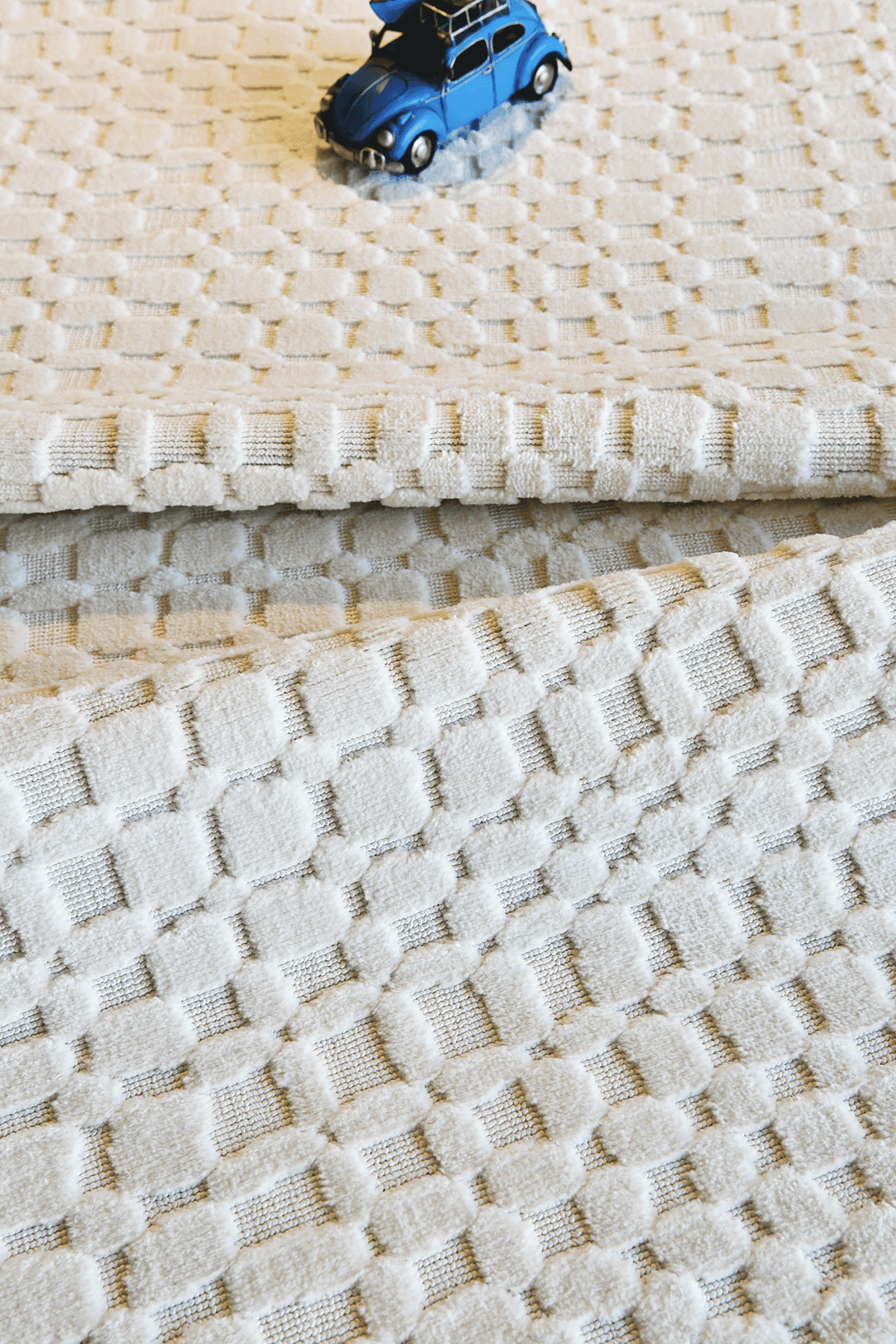 Evdeco Pera 7802 Krem Yumuşak Dokulu Modern Salon Halısı