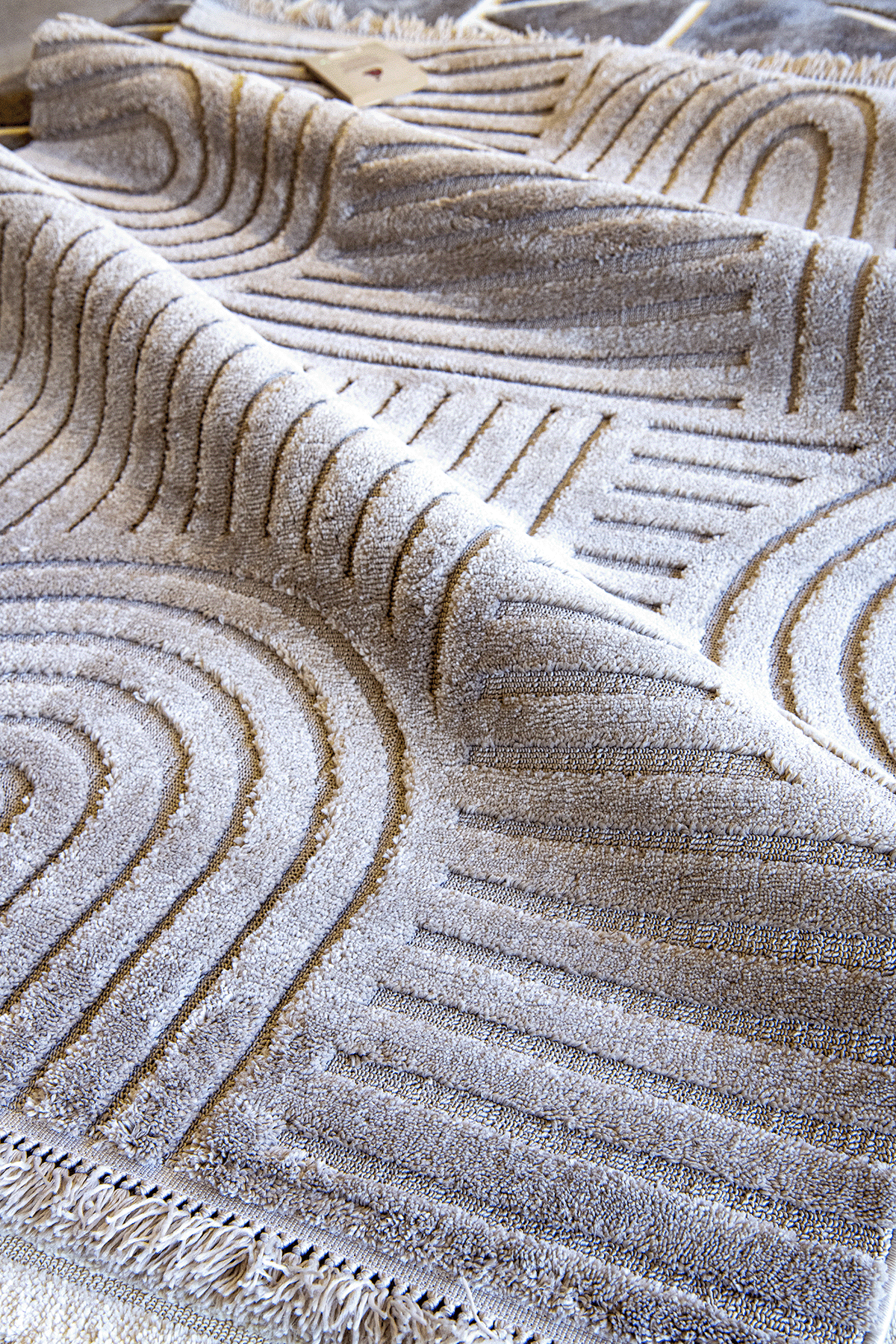 Evdeco Molde 2212 Gri Etnik Desenli Modern Salon Halısı