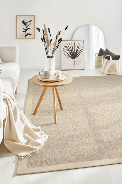 Seka Halı Jutte 07 Bej Doğal Jüt Mutfak Koridor Halısı