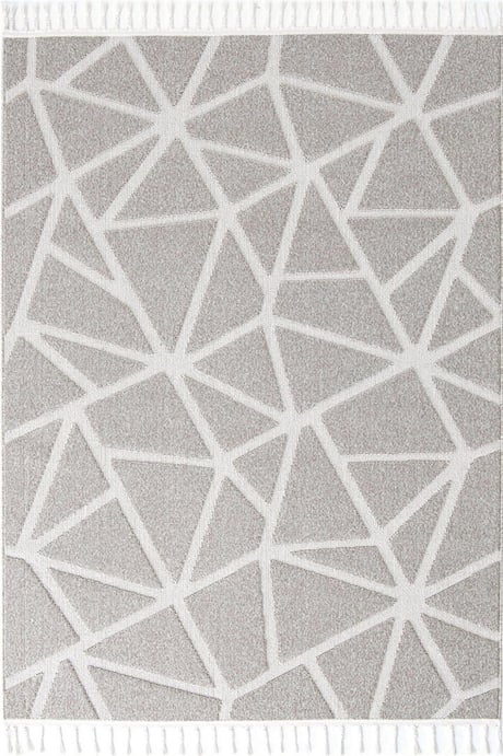 Evdeco Tina 7502 Bej Yumuşak Tuşeli Kesme Halı