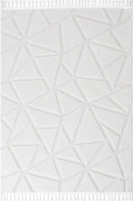 Evdeco Tina 7503 Beyaz Yumuşak Tuşeli Kesme Halı