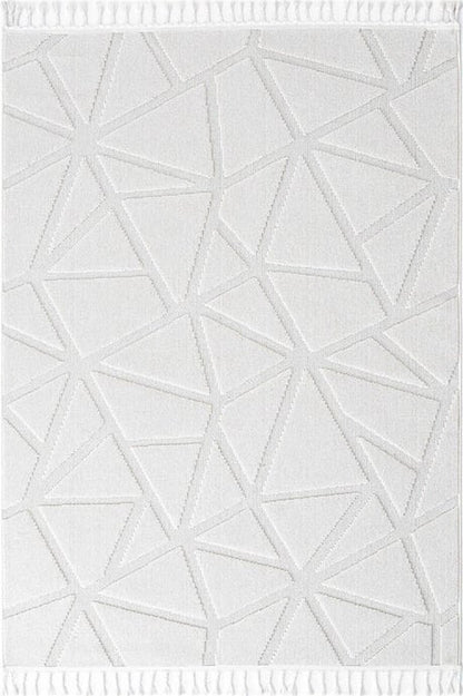 Evdeco Tina 7503 Beyaz Yumuşak Tuşeli Kesme Halı