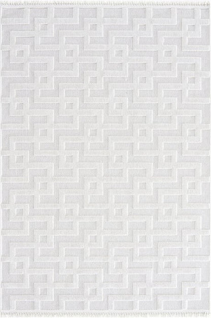 Seka Halı Tina 7511 Beyaz Yumuşak Tuşeli Kesme Halı