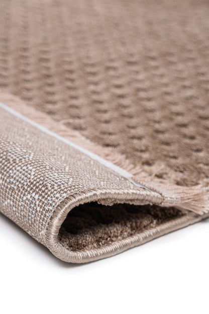 Seka Halı Pita PT03 Bej Modern İskandinav Peluş Dokulu Halı