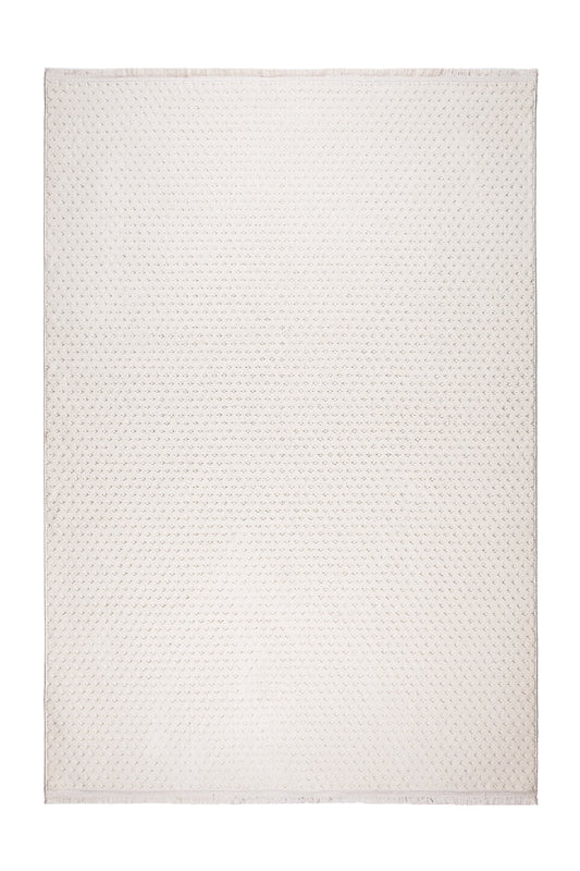 Evdeco Pita PT01 Krem Modern İskandinav Peluş Dokulu Salon Oturma Odası Yatak Odası Halısı