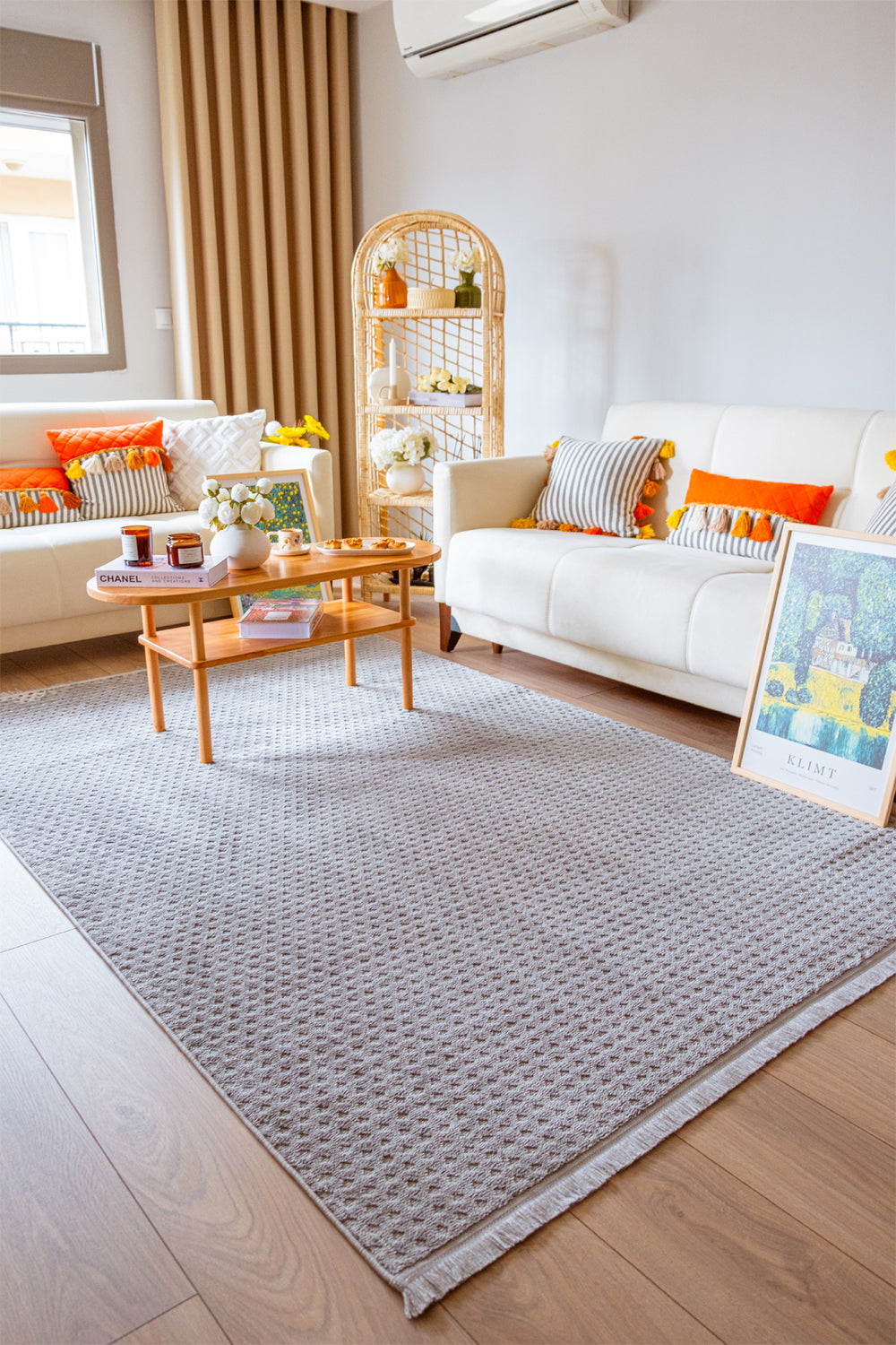Seka Halı Pita PT02 Gri Modern İskandinav Peluş Dokulu Halı
