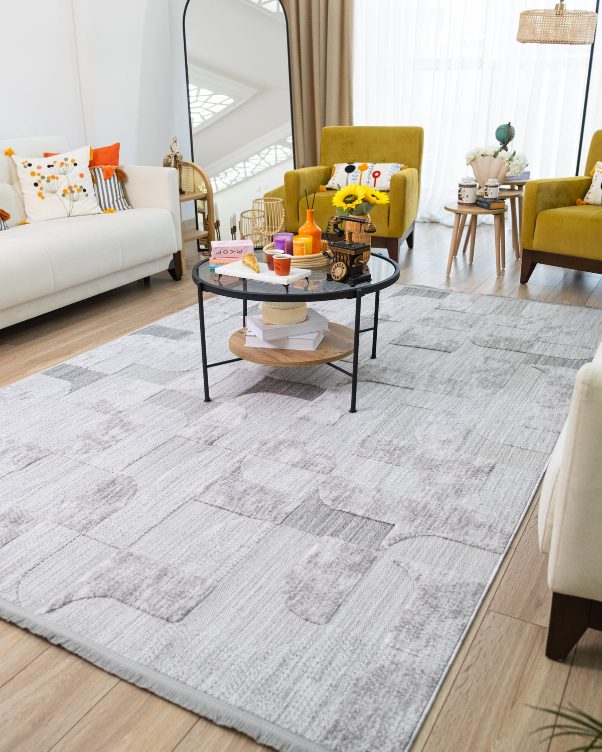 Seka Halı Orion OR04 Gri Modern İskandinav Yumuşak Dokulu Halı