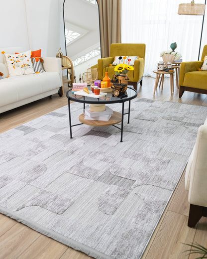 Seka Halı Orion OR04 Gri Modern İskandinav Yumuşak Dokulu Halı