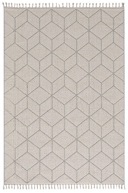 Evdeco Lena 1408 Gri Örgü Desenli Kesme Halı