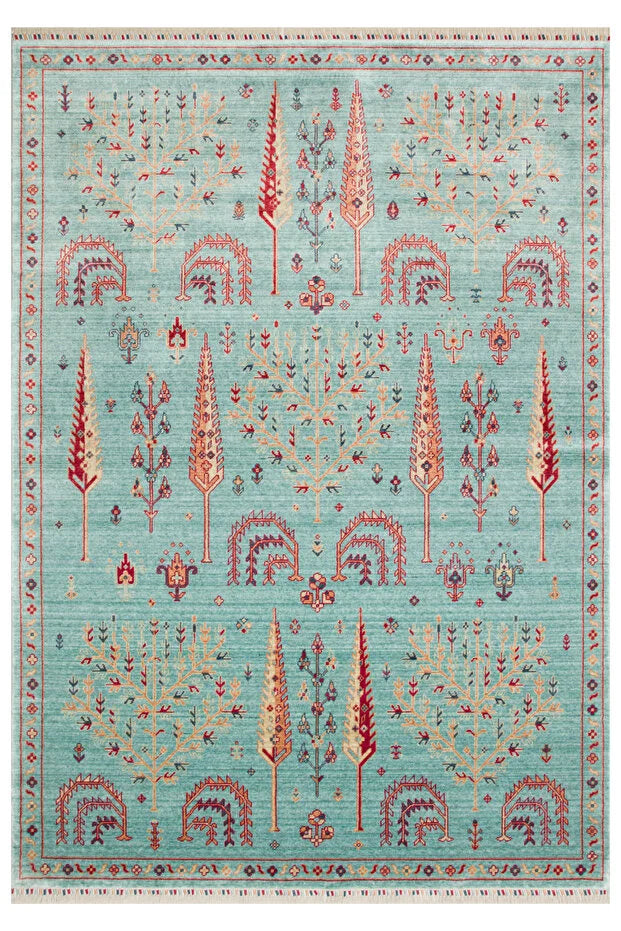 Seka Halı Heriz 22 Turquoise Uşak El Dokuma Özel Tezgah Halısı