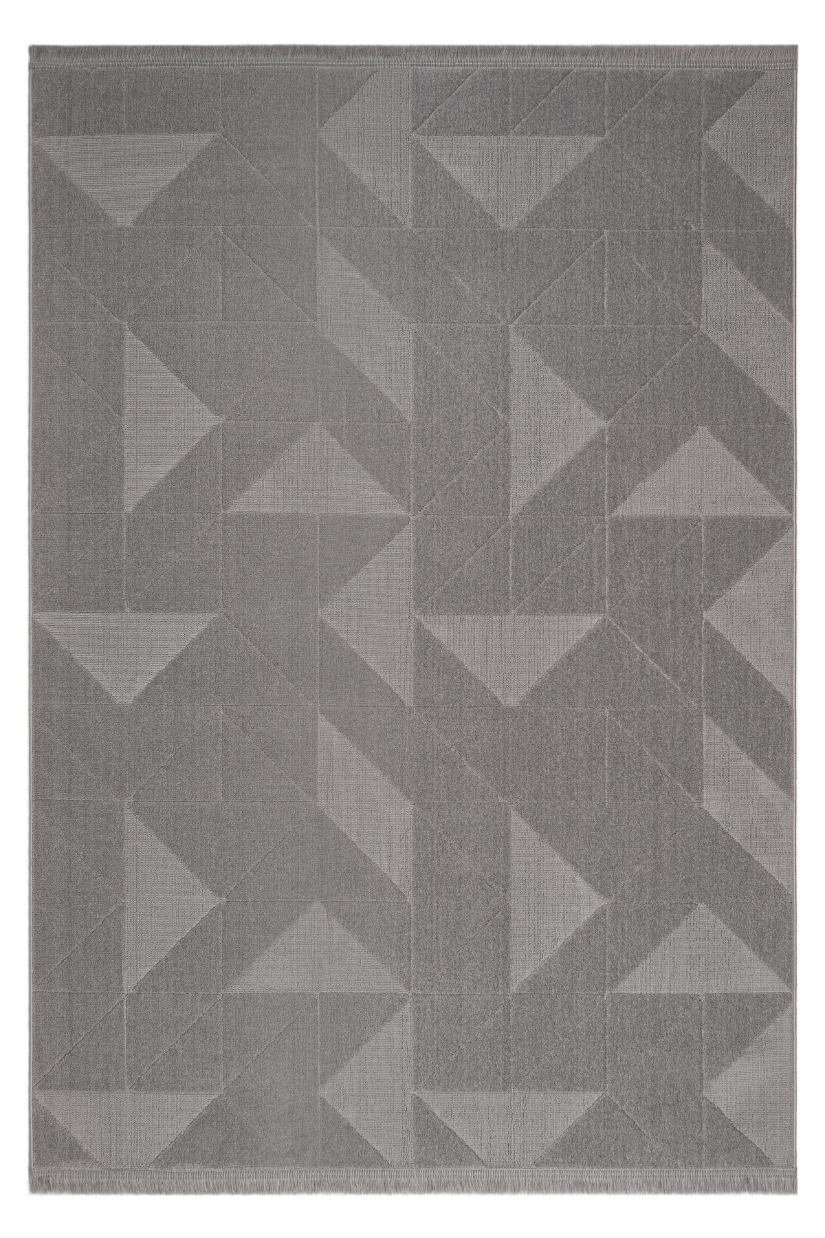 Evdeco Sidney SD04 Gri Modern İskandinav Peluş Dokulu Salon Oturma Odası Yatak Odası Halısı