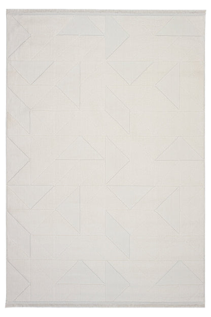 Evdeco Sidney SD03 Krem Modern İskandinav Peluş Dokulu Salon Oturma Odası Yatak Odası Halısı