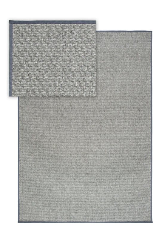 Evdeco Suit SU02 Gri Antrasit Biyeli Doğal Sisal Mutfak Halısı Koridor Halısı
