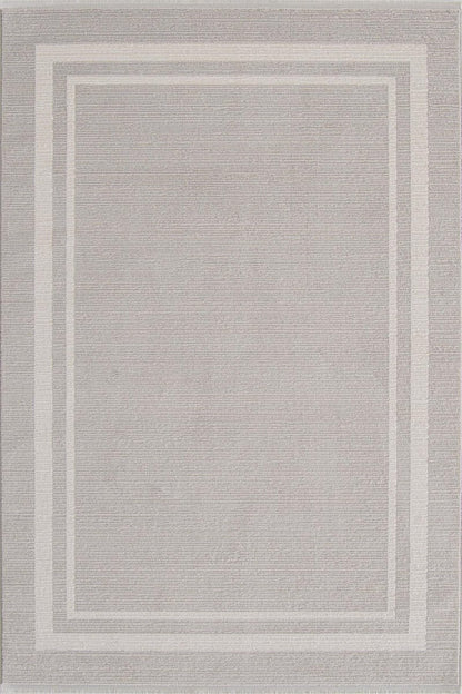 Evdeco Aden 8605 Gri Yumuşak Dokulu Salon Halısı