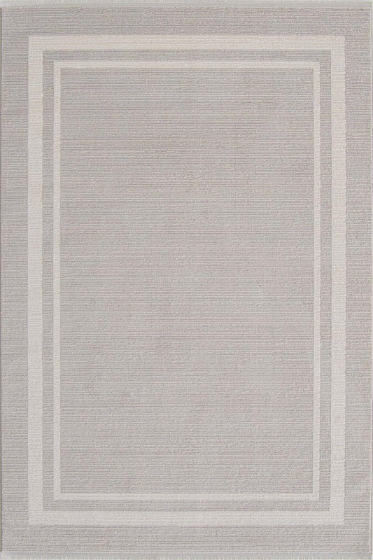 Evdeco Aden 8605 Gri Yumuşak Dokulu Salon Halısı