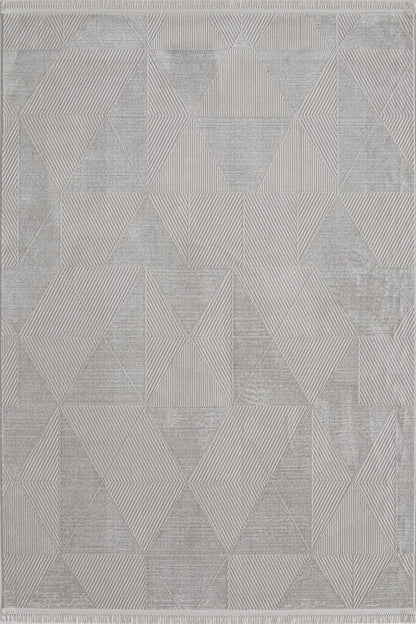 Evdeco Aden 8606 Gri Yumuşak Dokulu Salon Halısı
