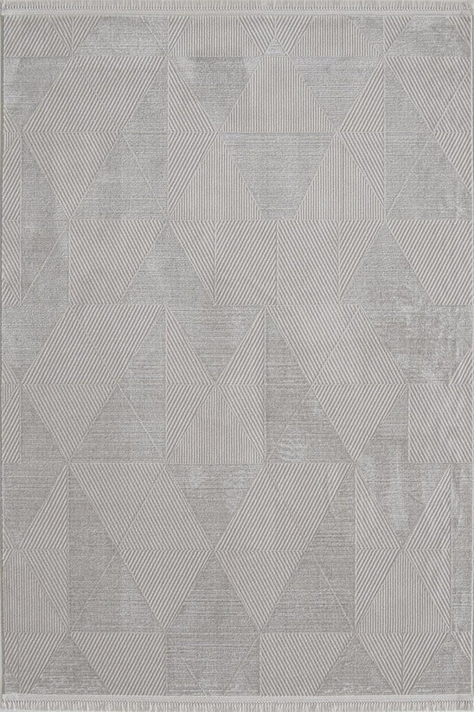 Evdeco Aden 8606 Gri Yumuşak Dokulu Salon Halısı