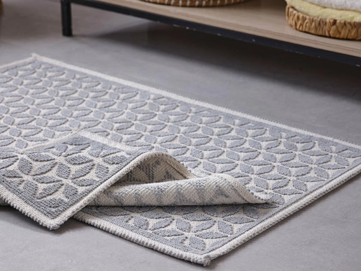 Banyo Paspası Lora Gri - Gri - Evdeco