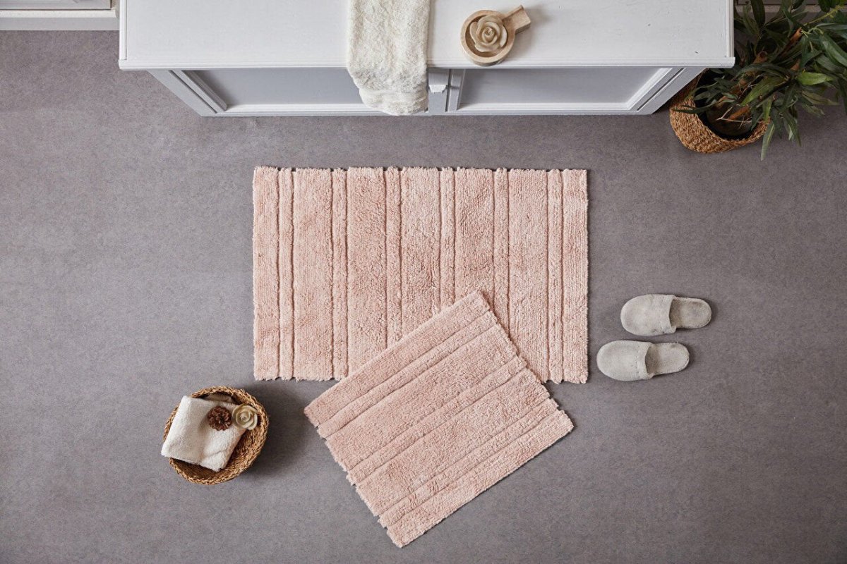 Banyo Paspası Pera Pudra - Pudra - Evdeco