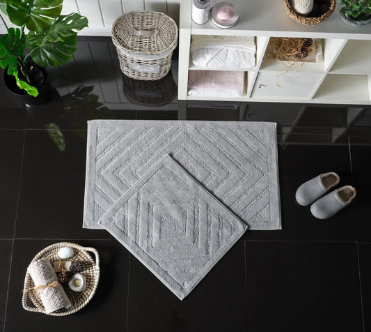Banyo Paspası Zena Gri - Gri - Evdeco