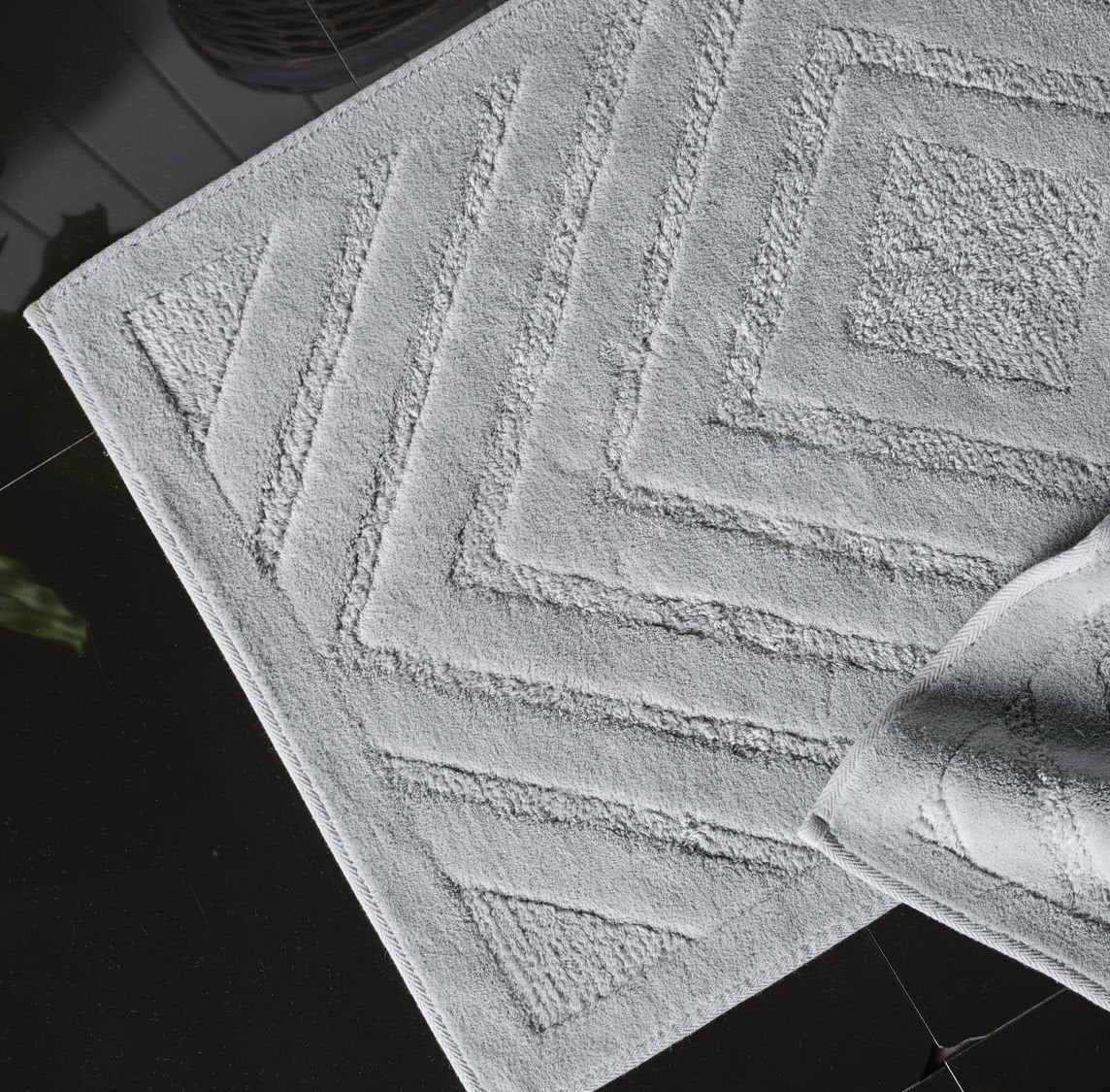 Banyo Paspası Zena Gri - Gri - Evdeco