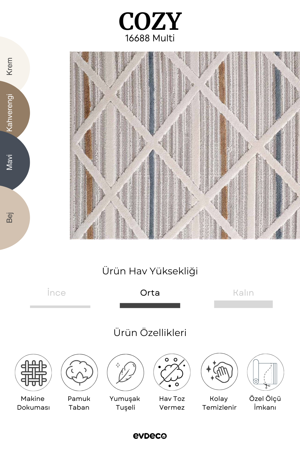 Seka Halı Cozy 16688 Multi Halı