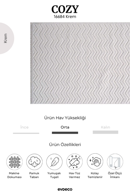 Seka Halı Cozy 16884 Krem Halı
