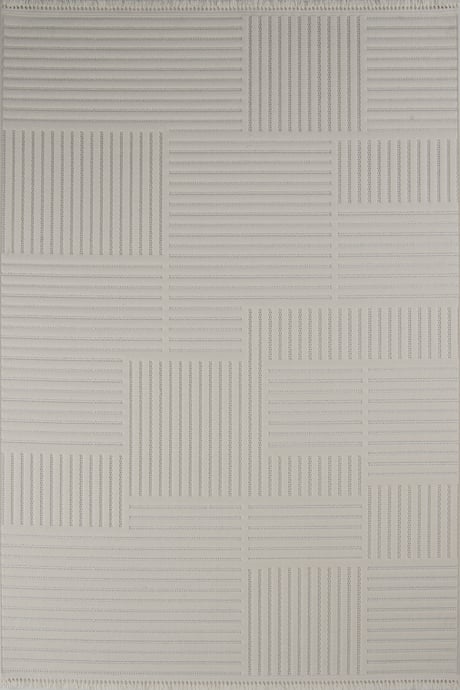 Evdeco Oslo 9201 Krem Yumuşak Tuşeli Modern Kesme Halı