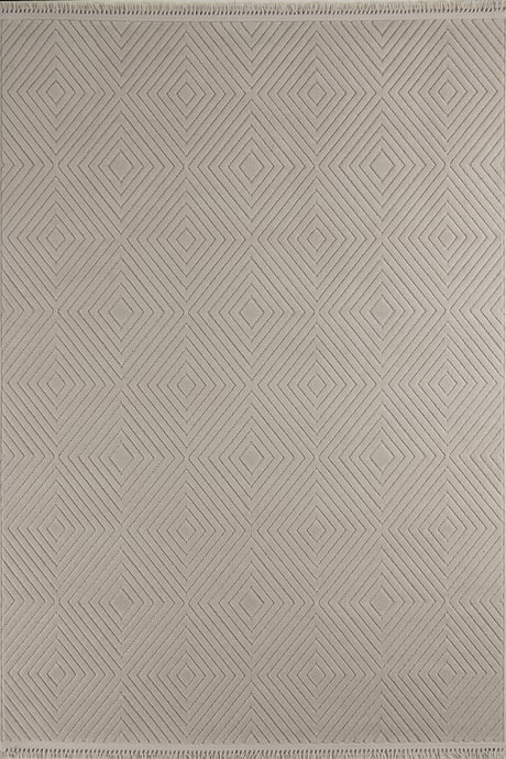 Evdeco Oslo 9208 Bej Yumuşak Tuşeli Modern Kesme Halı