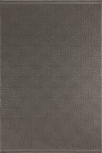 Evdeco Oslo 9210 Koyu Gri Yumuşak Tuşeli Modern Kesme Halı