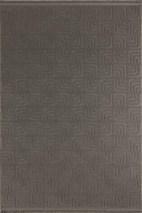 Evdeco Oslo 9210 Koyu Gri Yumuşak Tuşeli Modern Kesme Halı