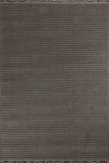 Evdeco Oslo 9214 Koyu Gri Yumuşak Tuşeli Modern Kesme Halı