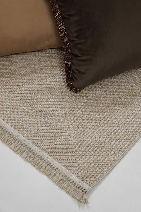 Evdeco Vena 1455 Vizon Yumuşak ve Parlak Tuşeli Kesme Halı