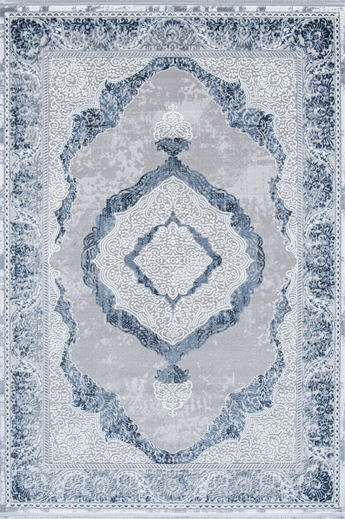 Evdeco Miras 6801 Mavi Salon Halısı