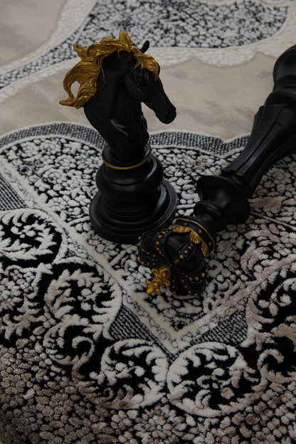 Seka Halı Miras 6804 Gri Siyah Salon Halısı