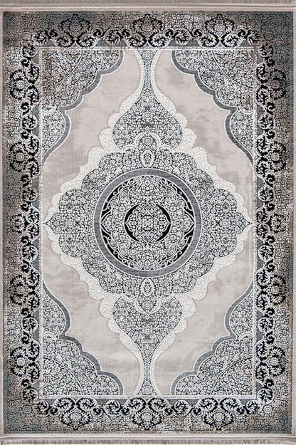 Evdeco Miras 6804 Gri Siyah Salon Halısı