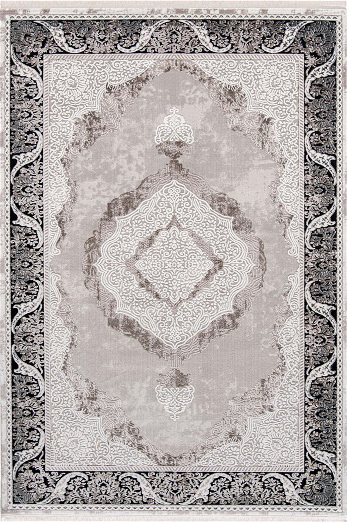 Evdeco Miras 6805 Gri Siyah Salon Halısı