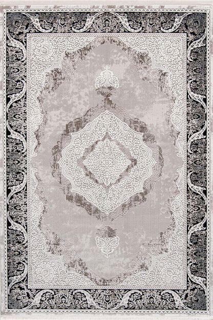 Evdeco Miras 6805 Gri Siyah Salon Halısı