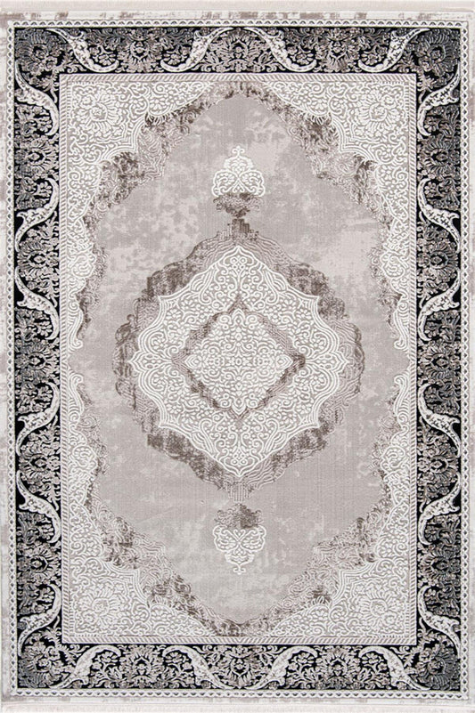 Evdeco Miras 6805 Gri Siyah Salon Halısı