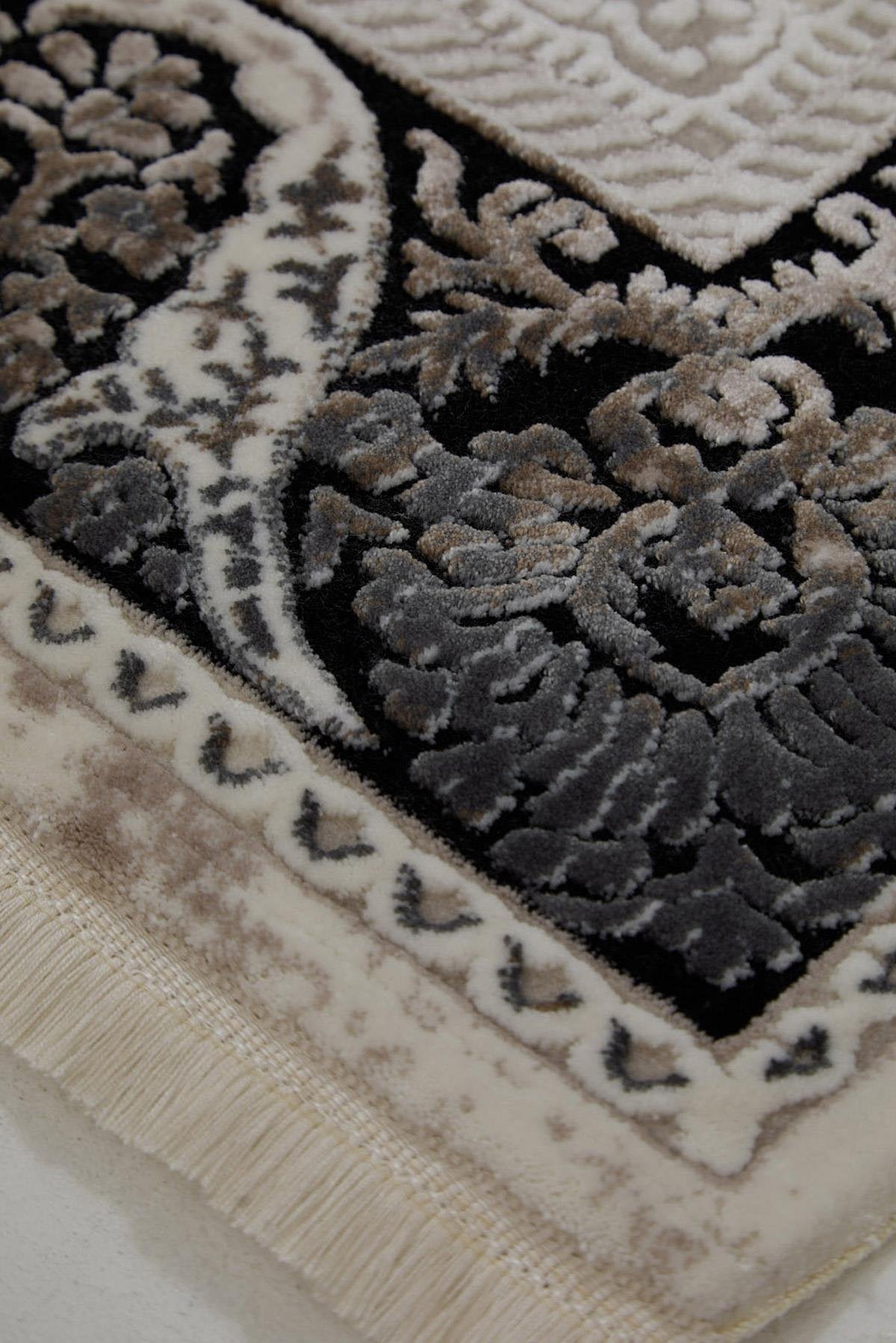 Seka Halı Miras 6805 Gri Siyah Salon Halısı