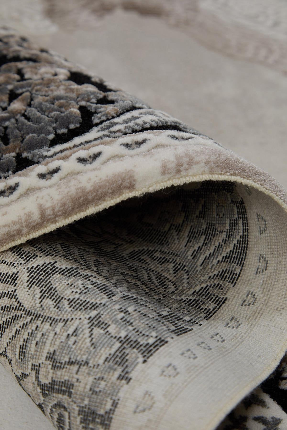 Seka Halı Miras 6805 Gri Siyah Salon Halısı