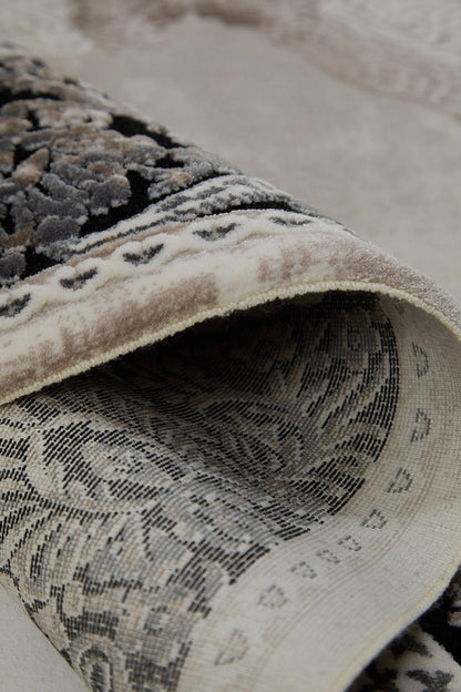 Seka Halı Miras 6805 Gri Siyah Salon Halısı