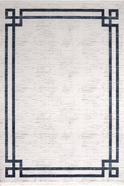 Evdeco Miras 6810 Gri Mavi Salon Halısı