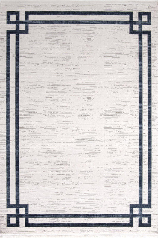 Evdeco Miras 6810 Gri Mavi Salon Halısı