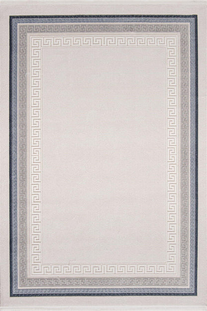 Evdeco Miras 6811 Gri Mavi Salon Halısı