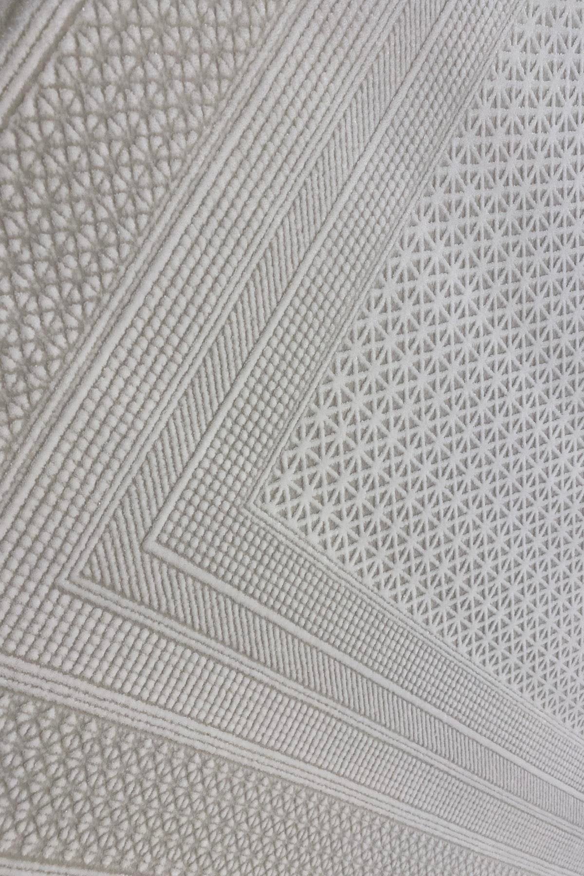 Evdeco Miras 6818 Beyaz Salon Halısı