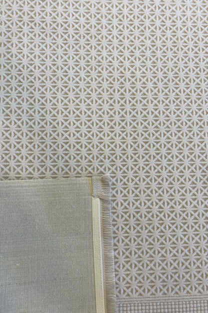 Evdeco Miras 6818 Beyaz Salon Halısı